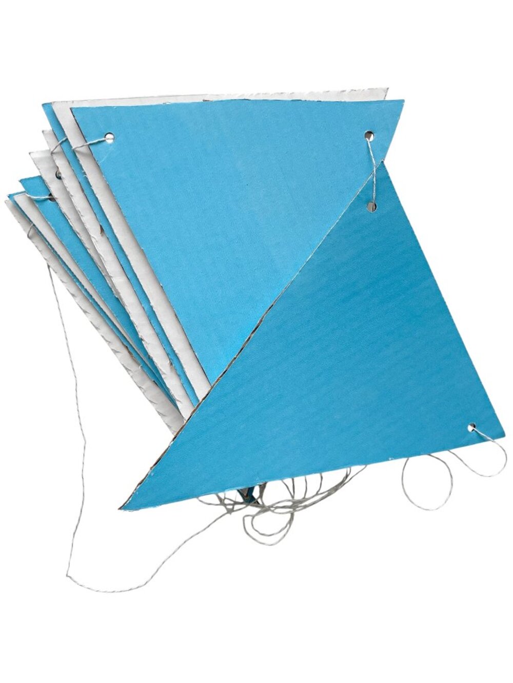 12 Huge Pennant Banner 2 Sided Cardboard Garland, blue white